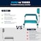 Flash Furniture 15" L, Plastic, Aluminum, Teal Quick Release Bath Chair DC-HY3523L-TL-GG - alternate 7